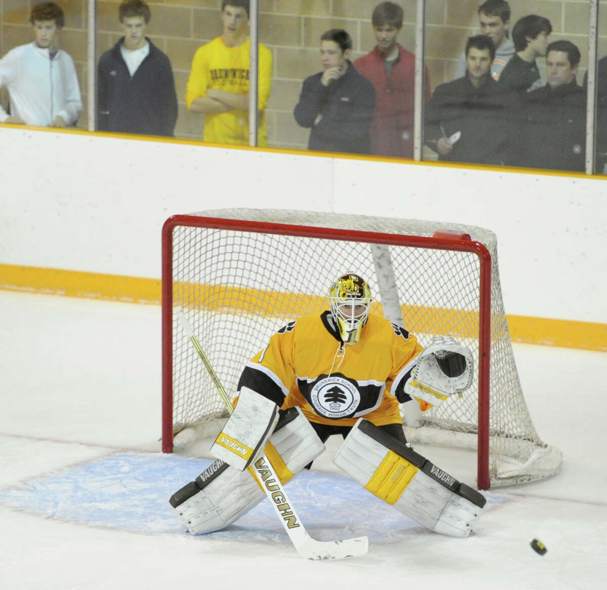 In the line of fire High school hockey goalies