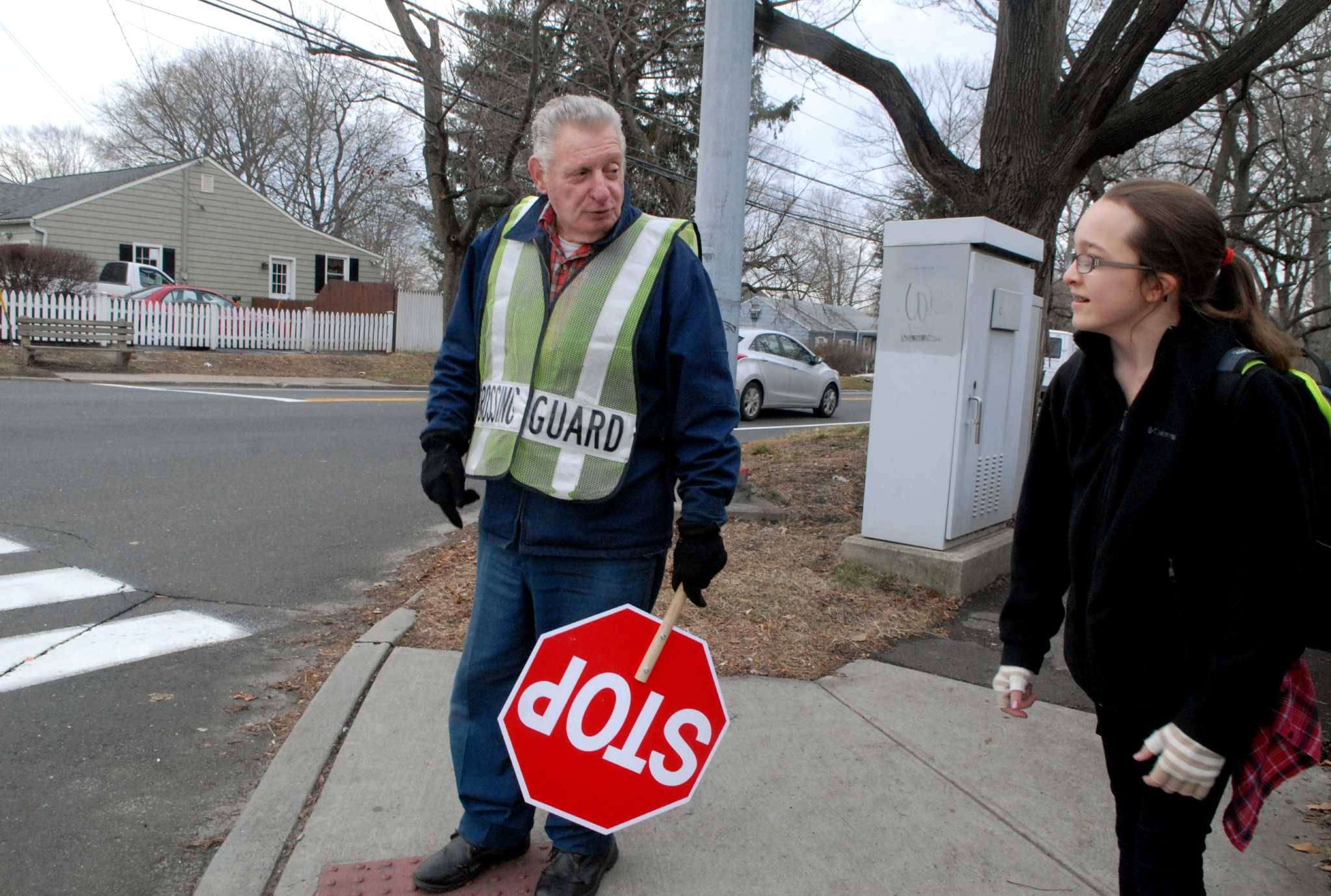 The Dart Stamford crossing guard community fixture