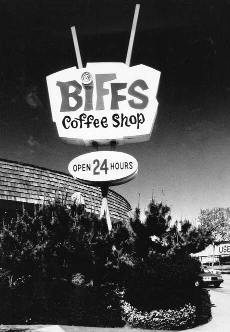 Biff's Coffee Shop on Broadway had interesting architecture and a loyal customer base. It closed in the late 1990s. This photo was taken Oct. 2, 1990. Photo: Jerry Telfer, The Chronicle