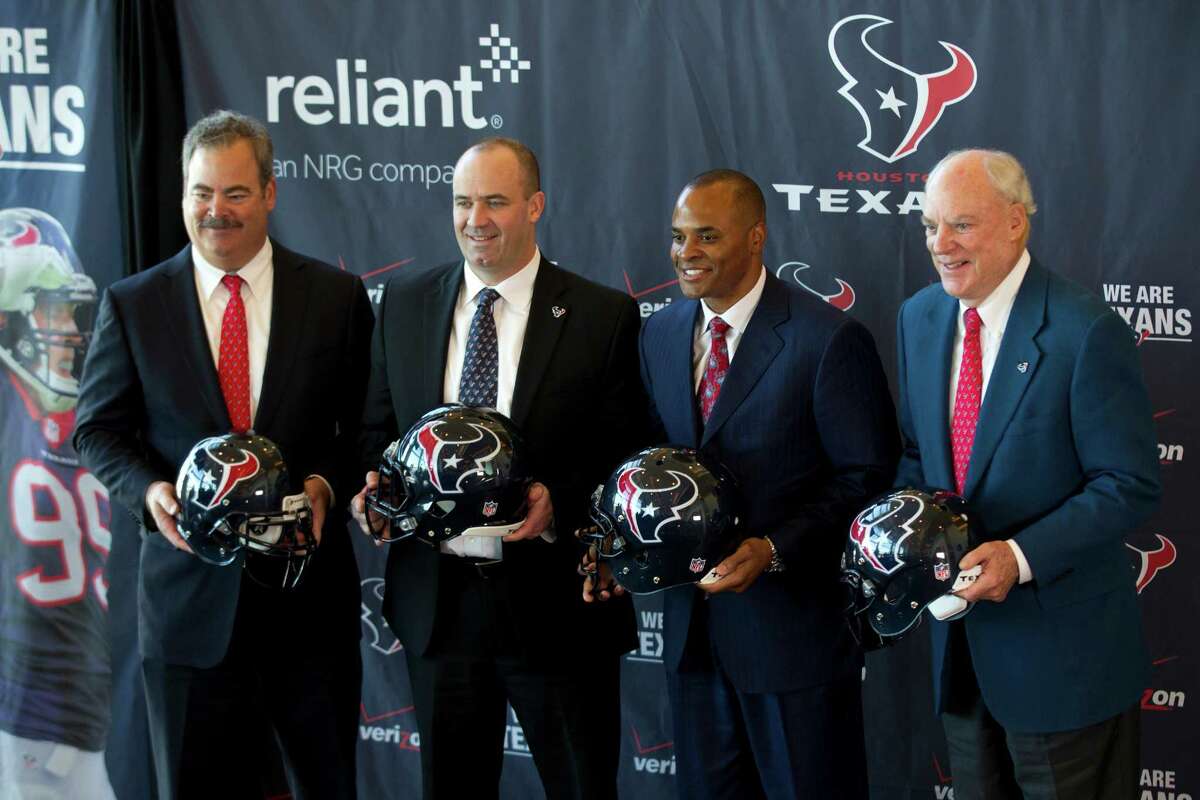 The Texans' brain trust figures to be trying to find a quarterback when they head to the NFL combine next week.