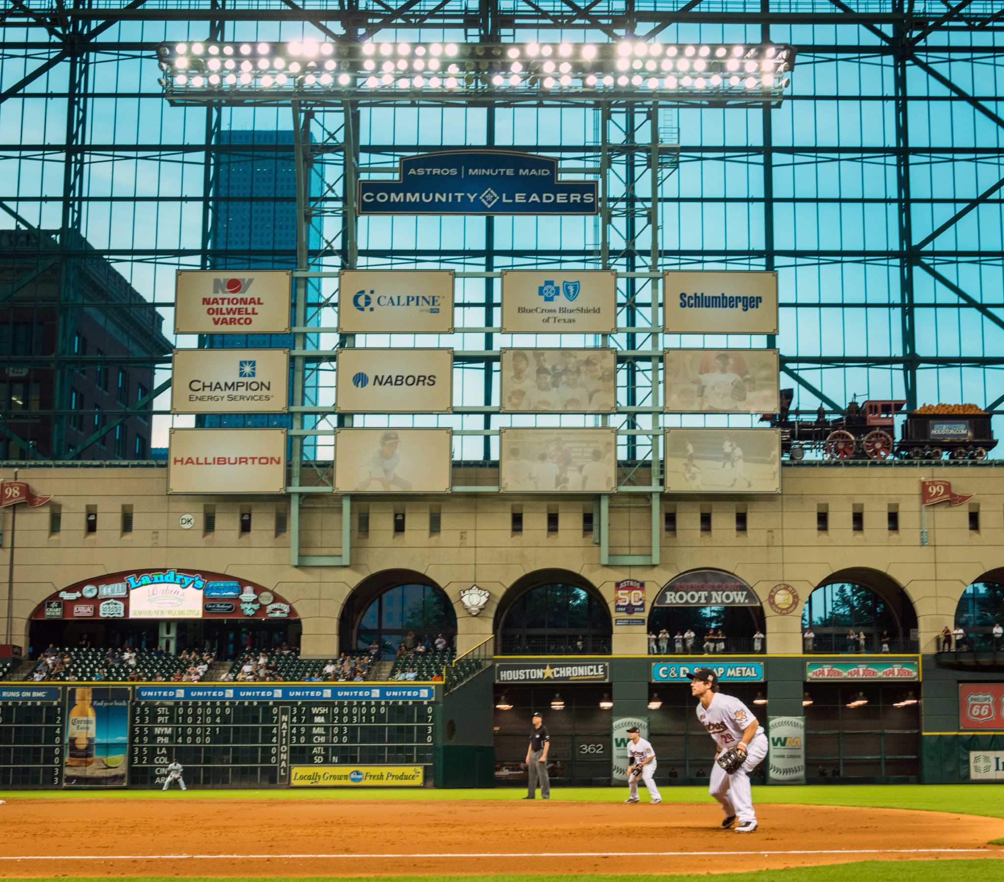 Minute Maid signage due an outfield shift