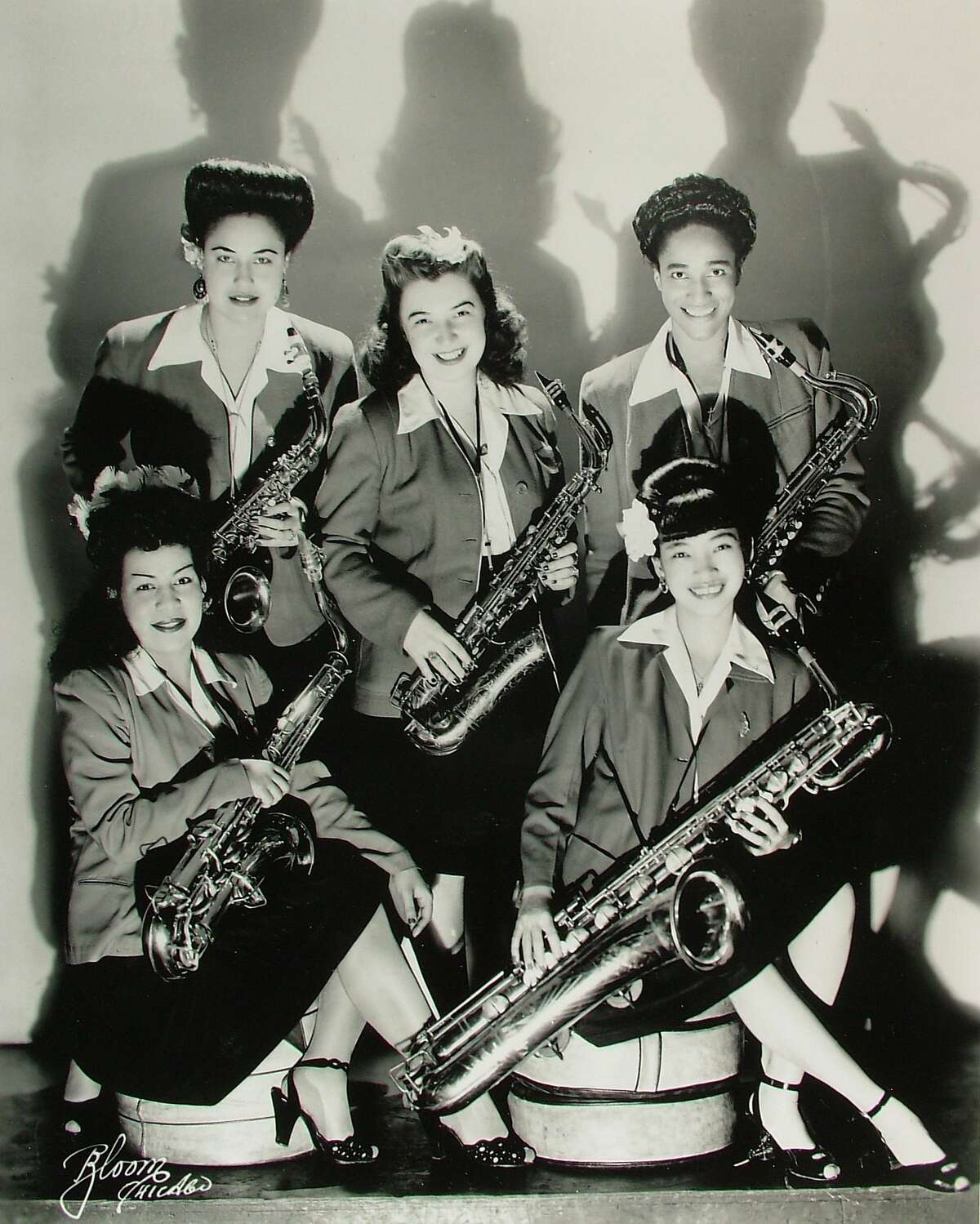 The Sax Section of The International Sweethearts of Rhythm is seen in, "The Girls in the Band."