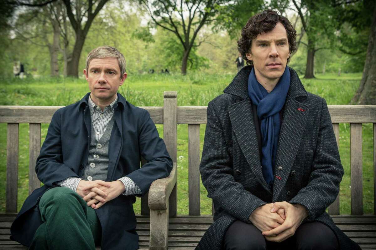 Martin Freeman stars as John Watson and Benedict Cumberbatch as Sherlock Holmes in "Sherlock" on PBS' Masterpiece. (Robert Viglasky/Hartswood Films/PBS/MCT)