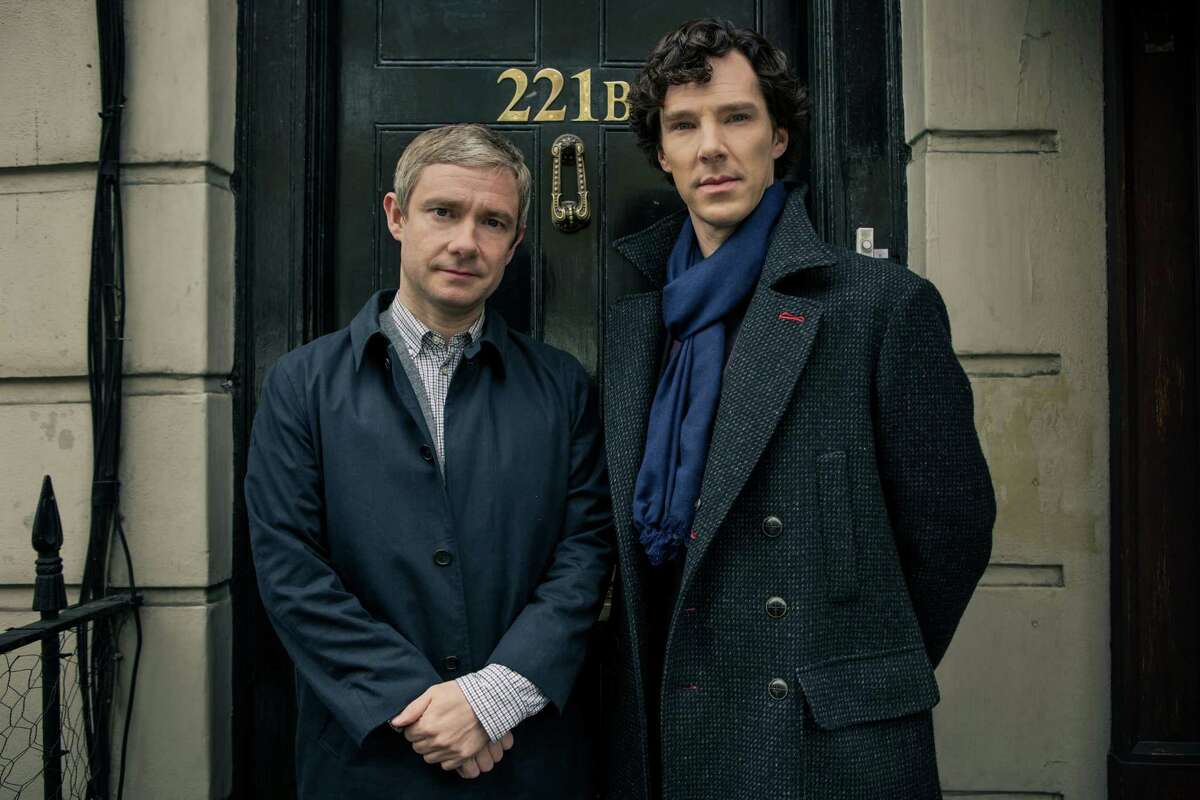 Sherlock Season 3 Sundays January 19 - February 2, 2014 10pm ET on MASTERPIECE on PBS Sherlock Holmes stalks again in a third season of the hit modern version of the Arthur Conan Doyle classic, starring Benedict Cumberbatch (War Horse) as the go-to consulting detective in 21st-century London and Martin Freeman (The Hobbit)A as his loyal friend, Dr. John Watson. Shown from left to right: Martin Freeman as Dr. John Watson and Benedict Cumberbatch as Sherlock Holmes (C)Robert Viglasky/Hartswood Films for MASTERPIECE This image may be used only in the direct promotion of MASTERPIECE. No other rights are granted. All rights are reserved. Editorial use only.