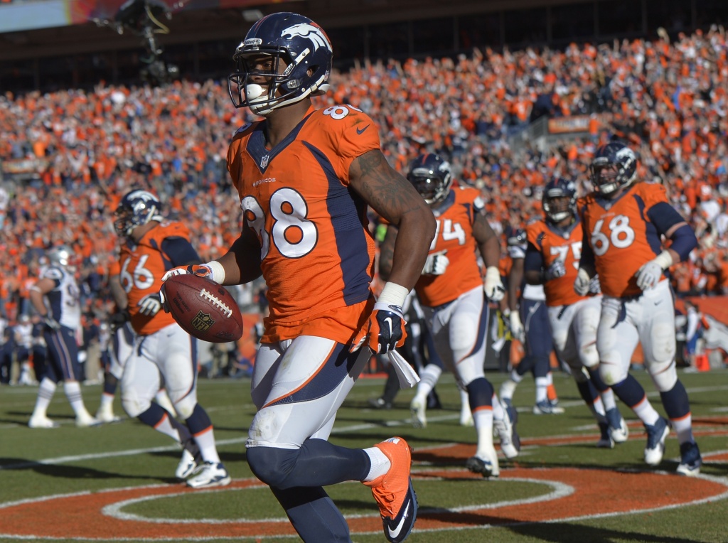 Numbers for Durable Demaryius Thomas: 100 and 89, 90 and 1,000