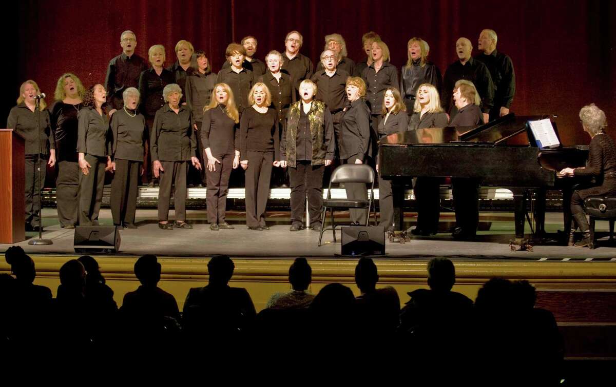 Members of the Ridgefield Chorale perform at the Martin Luther King Day celebration in the Ridgefield Playhouse. Monday, Jan. 20, 2014