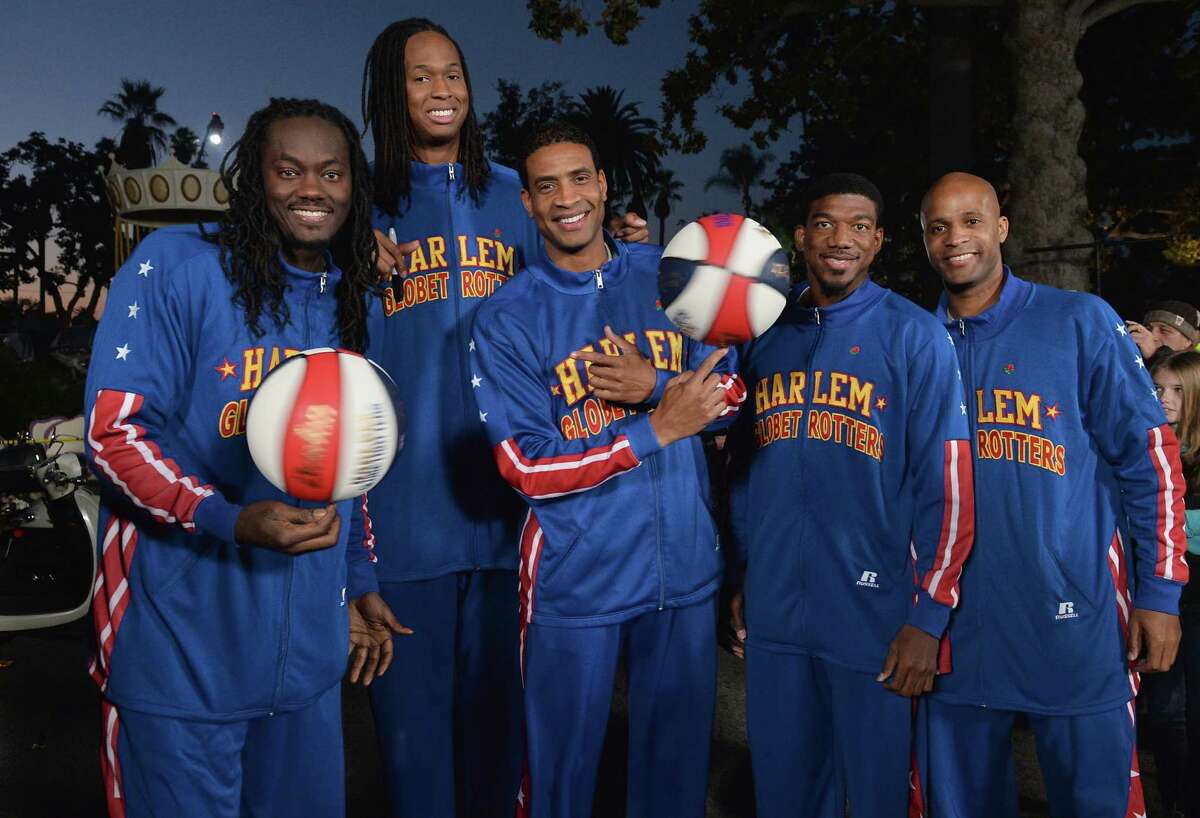 Members of the world-famous Harlem Globetrotters
