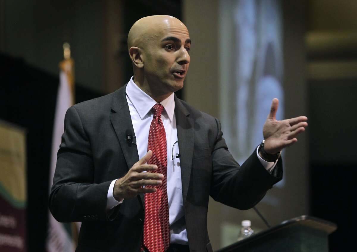 Former Assistant Treasury Secretary Neel Kashkari announces his Republican candidacy for the California governor's office during a meeting of local business leaders in Sacramento, Calif. on Tuesday, Jan. 22, 2014.