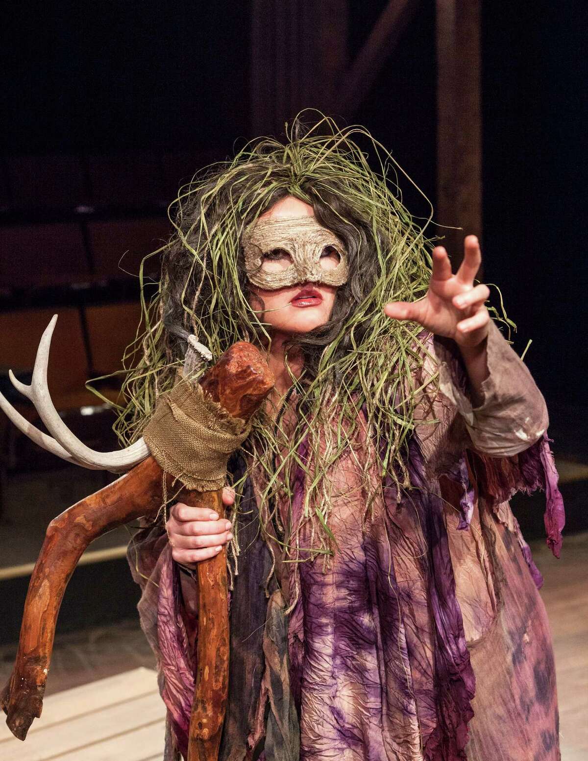 Christina Stroup says the character of the Witch in Stephen Sondheim's "Into the Woods" starts off as a typical fairy-tale witch but progresses into a human being.