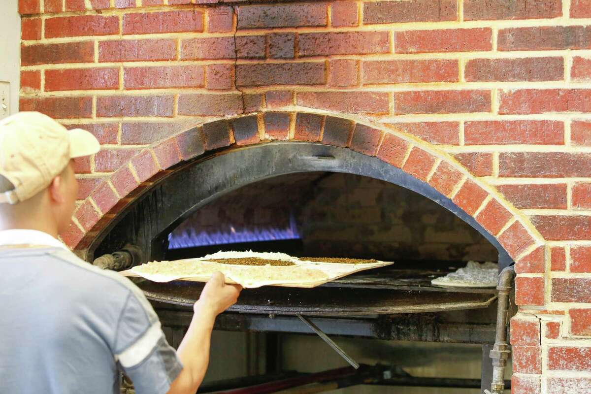 The brick oven at Cedars Bakery