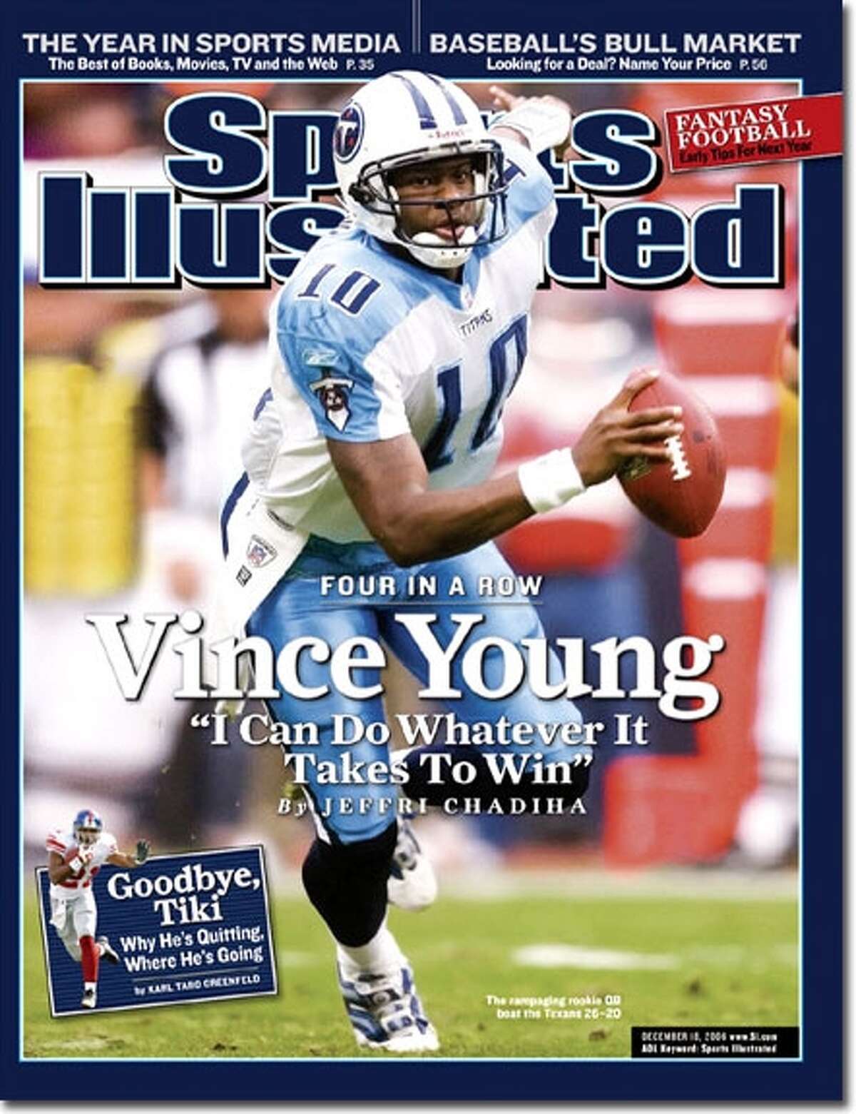 Vince Young on the cover of Sports Illustrated in 2006.