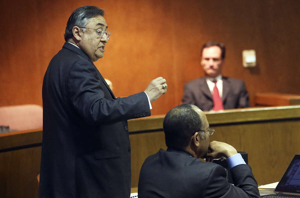 Scientology attorney Ricardo Cedillo argues a point in suit filed last year by Monique Rathbun in the courtroom of District Judge Dib Waldrip.