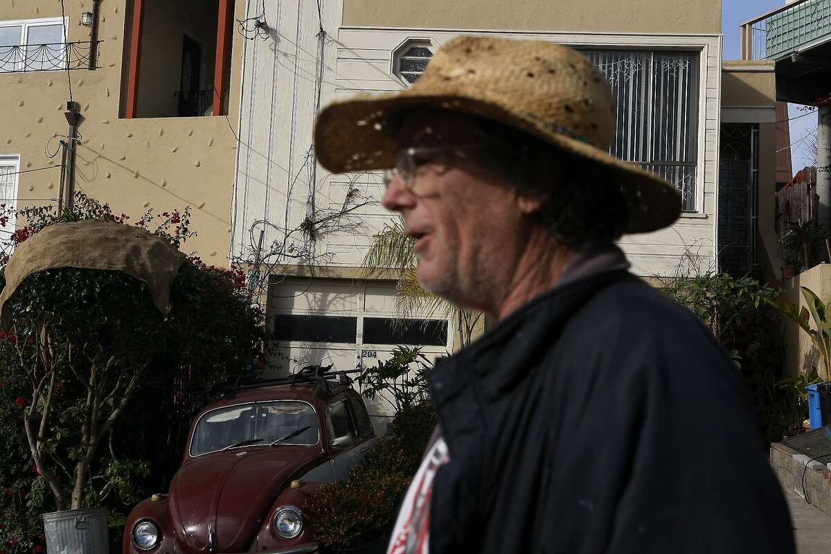 William Kennedy, 57, walks the "Little Hollywood" neighborhood near Candlestick Park on January 24, 2014 in San Francisco, Calif. Legend says that Mae West lived in the neighborhood prompting its nickname. Kennedy lives in the Mae West house and moved into the house in 1957.