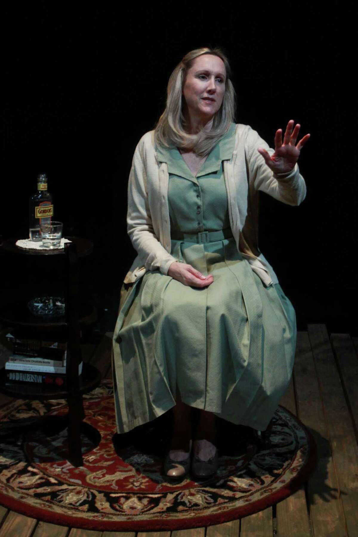 (For the Chronicle/Gary Fountain, January 19, 2014) Kim Tobin-Lehl as Grace Hardy, in this scene from Stark Naked Theatre production of Brian Friel's "Faith Healer."