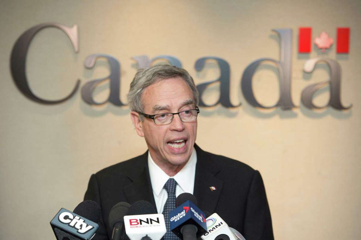 Natural Resources Minister Joe Oliver says the government is encouraged by the outcome of the U.S. State Department's final environmental impact study on the Keystone X-L pipeline. Oliver urged the Obama administration to make a “timely decision,” noting the United States has been studying the pipeline for five years. He said the latest federal study was the fifth on its environmental impact and said each report has stated that the pipeline would not adversely affect the environment. (AP Photo/The Canadian Press, Frank Gunn)