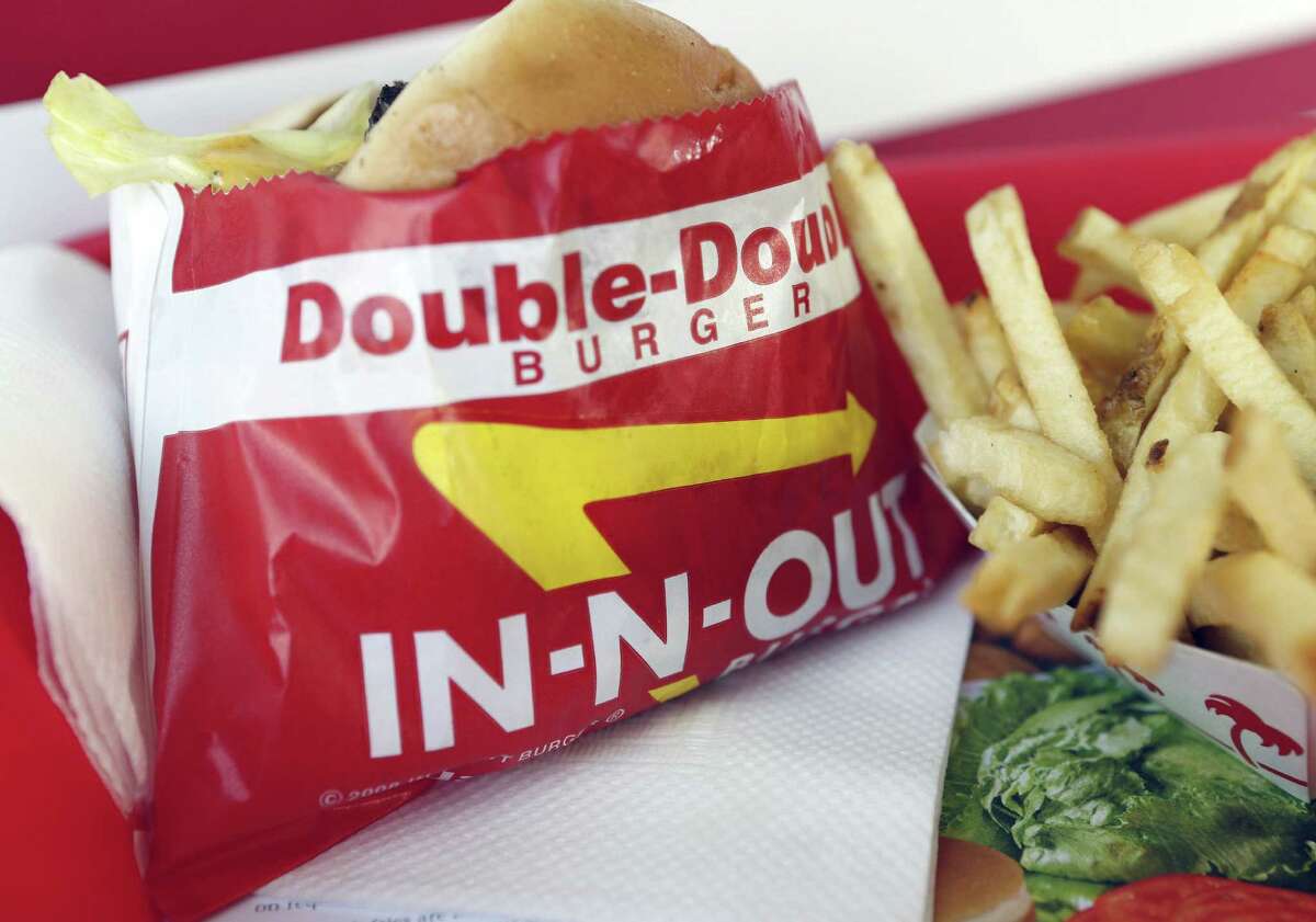 A Double-Double burger and french fries are In-N-Out Burger standards.
