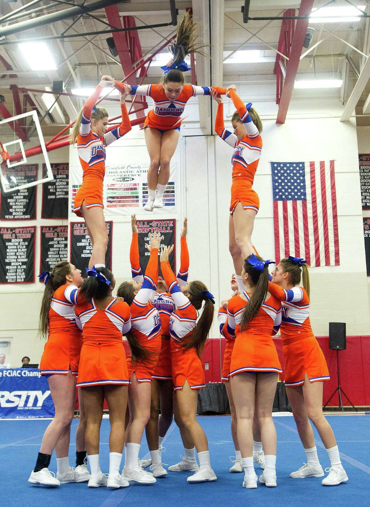 Fairfield Warde wins FCIAC cheerleading title