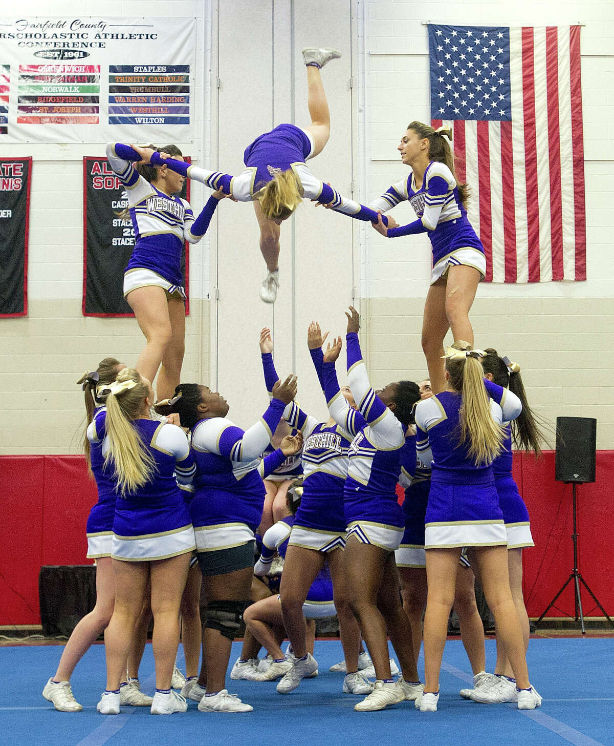 Fairfield Warde wins FCIAC cheerleading title