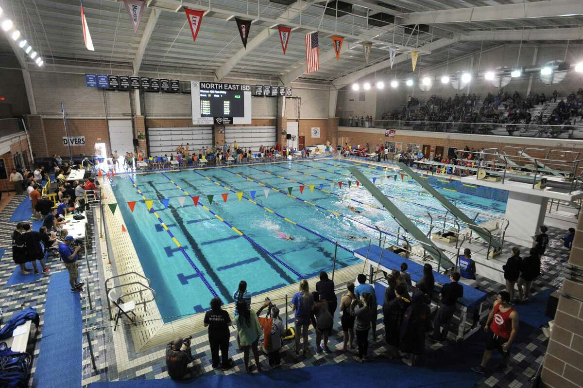 The Josh Davis Natatorium, which has a 4.5-star rating on Yelp, during the District 26-5A Swimming and Diving Championships in 2014.