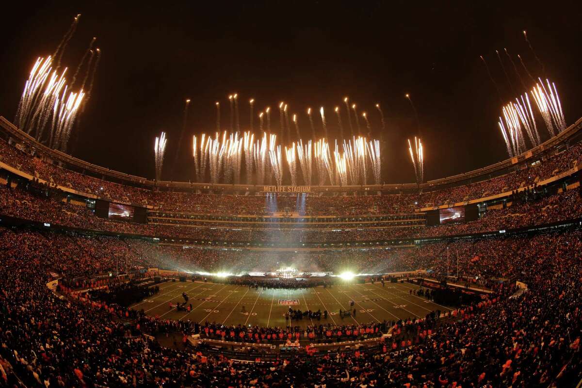 Halftime at Super Bowl XLVIII. (AP Photo/Charlie Riedel)