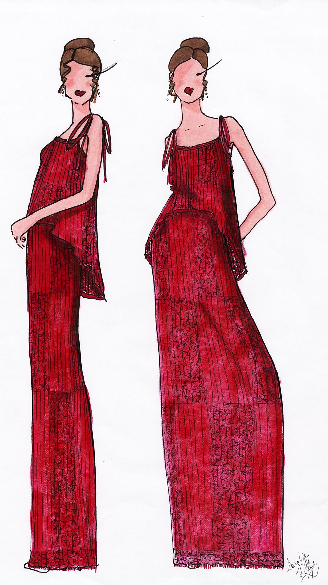 Sarah Liller designed dress for Daphne Oz