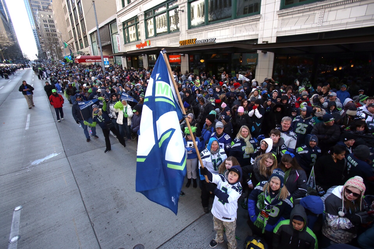 Super Bowl victory parade for Seattle Seahawks attracts hundreds of  thousands on February 5, 2014. 