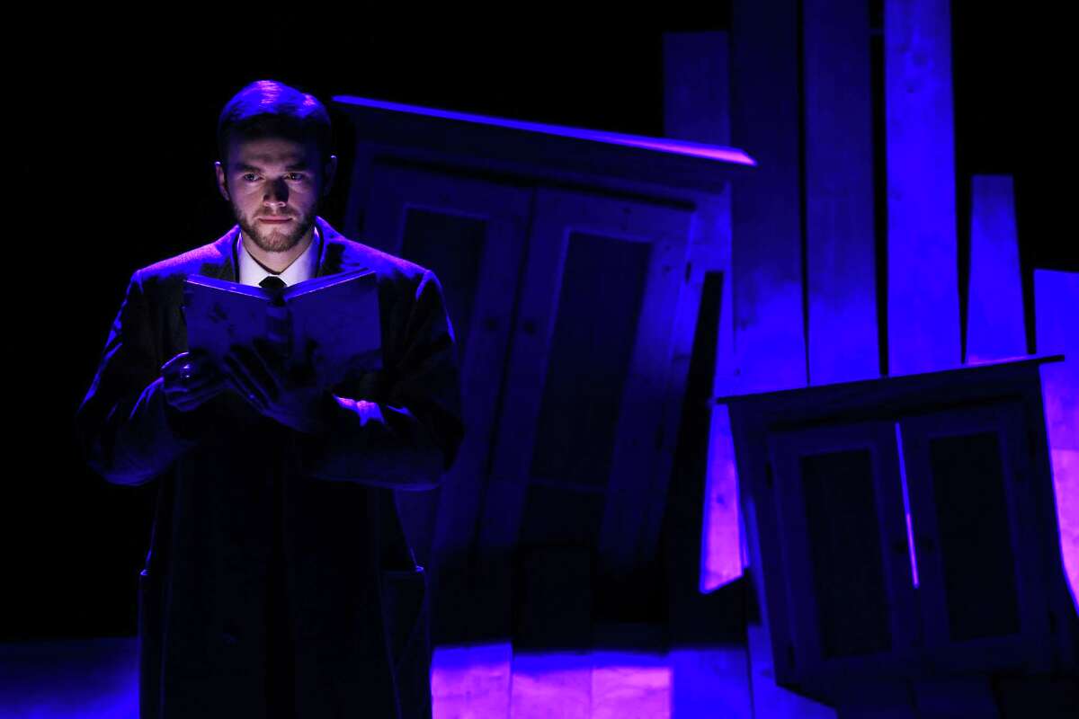 Adam Gibbs, as 'Faustus', performs in the Classical Theatre Company production of Christopher Marlowe's "Doctor Faustus" on Tuesday, Jan. 28, 2014, in Houston. ( Mayra Beltran / Houston Chronicle )