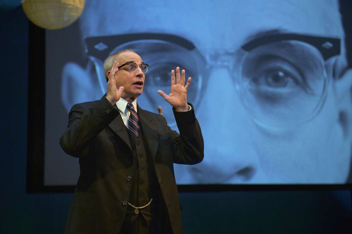 Ron CampbellÊreprises his role as inventor, architect, philosopher and futurist "Bucky" Fuller in D.W. Jacobs' "R. Buckminster Fuller: The History (and Mystery) of the Universe" at San Jose Repertory Theatre throughÊFeb. 23.