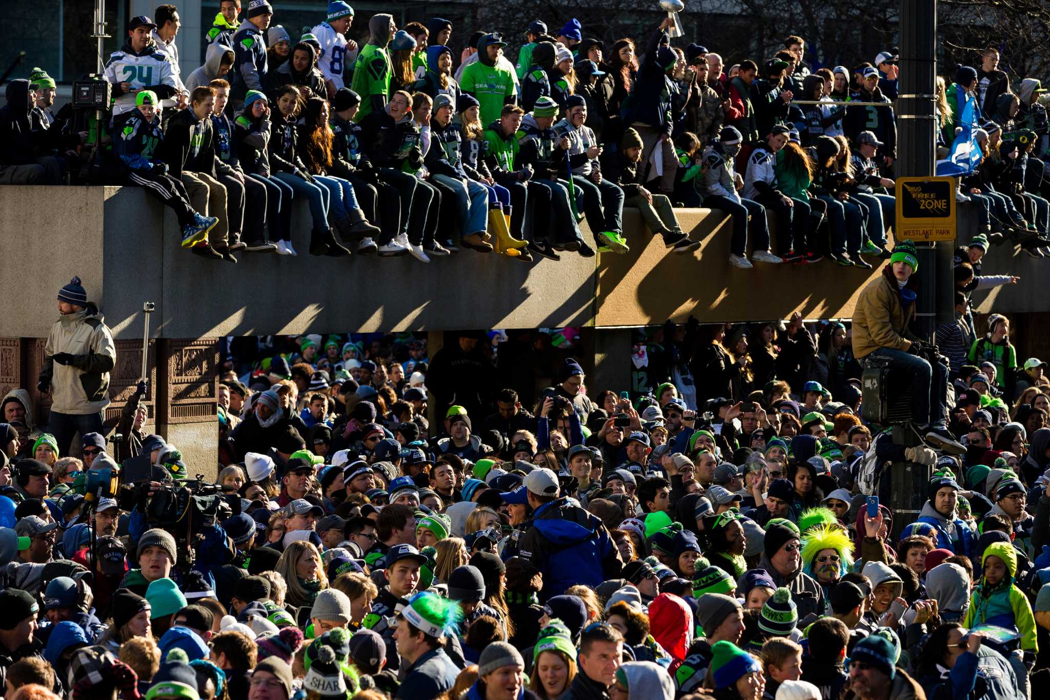 Super Bowl victory parade for Seattle Seahawks attracts hundreds of  thousands on February 5, 2014. 