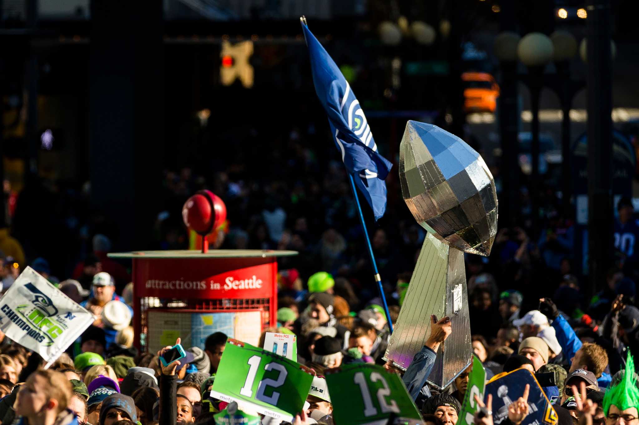 Super Bowl victory parade for Seattle Seahawks attracts hundreds