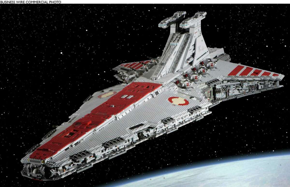 red lego star wars ship