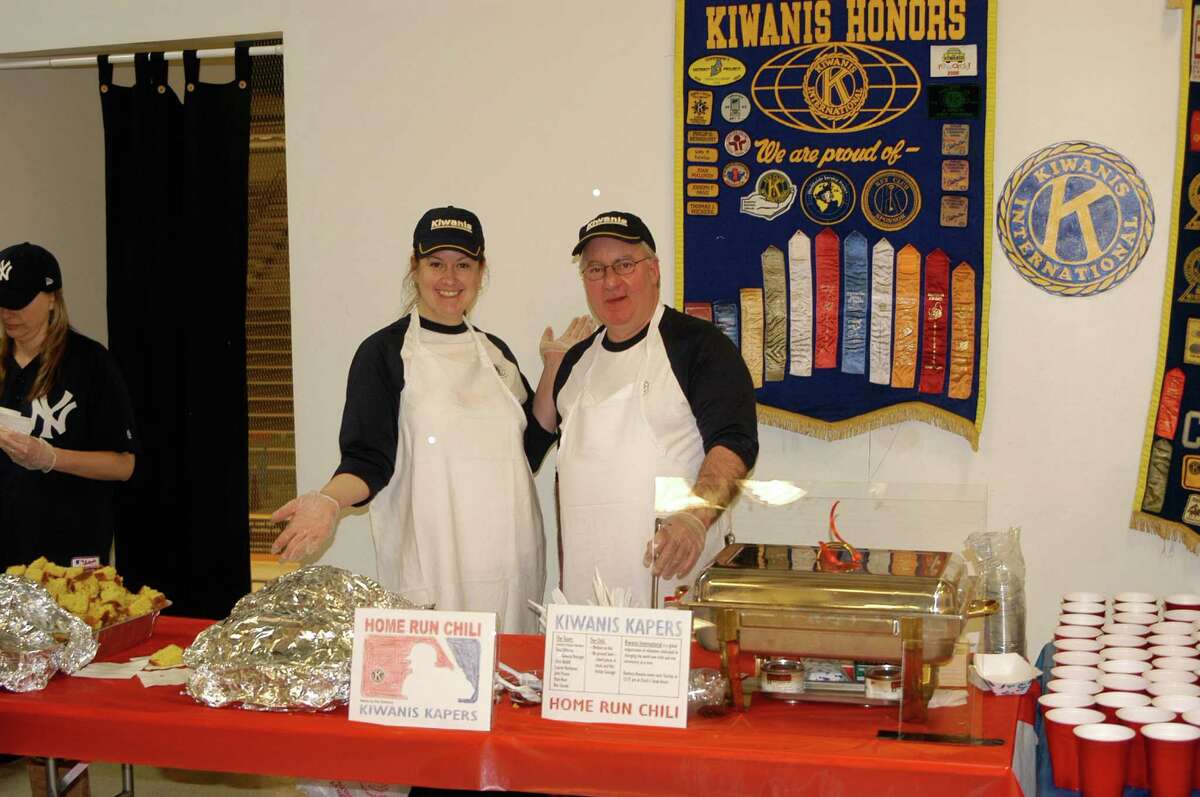The 6th Annual Chili Winter Warm-Up will be Sunday, Feb. 23 in Danbury. Some chili cooks are seen here showing off their "Home Run Chili" at a previous Chili Winter Warm-Up.