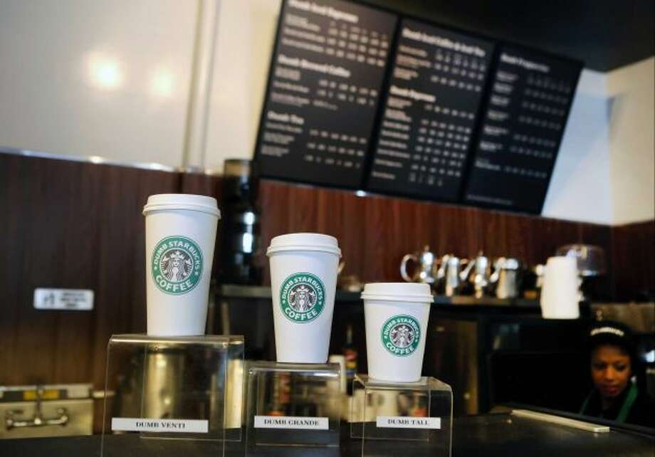 Starbucks notoriously invented its own lexicon in order to set itself apart from other coffee houses 13; er, made actionable advancements to the glossery around coffee for optimized consumer distinction. It's so famous that a "Dumb Starbucks" popped up in Los Angeles in 2014, with "Dumb" prefacing all Starbucks sizes and logos. 