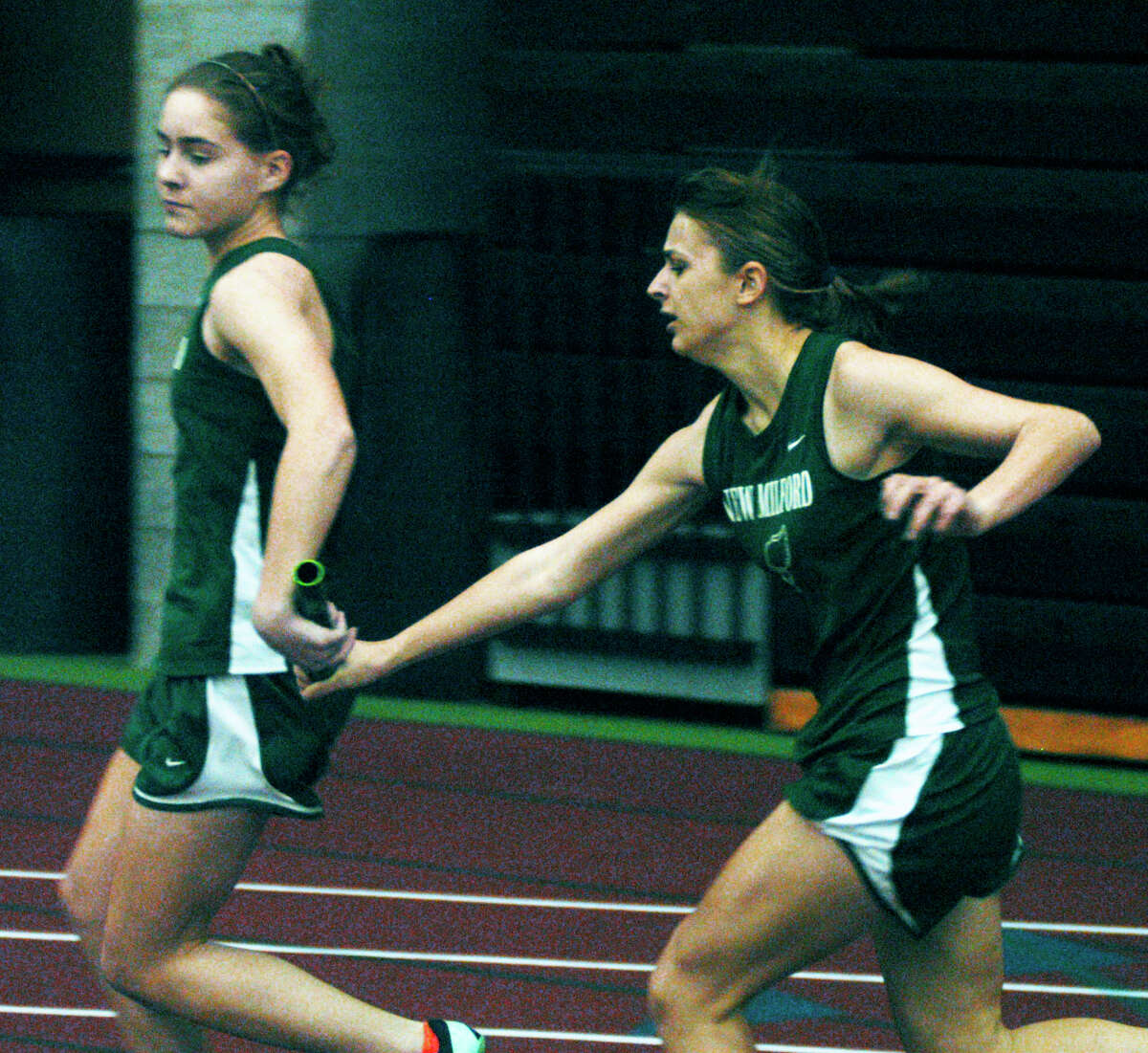 New Milford High School indoor track competes Feb. 1, 2014 in the South-West Conference meet at Hillhouse High School in New Haven.