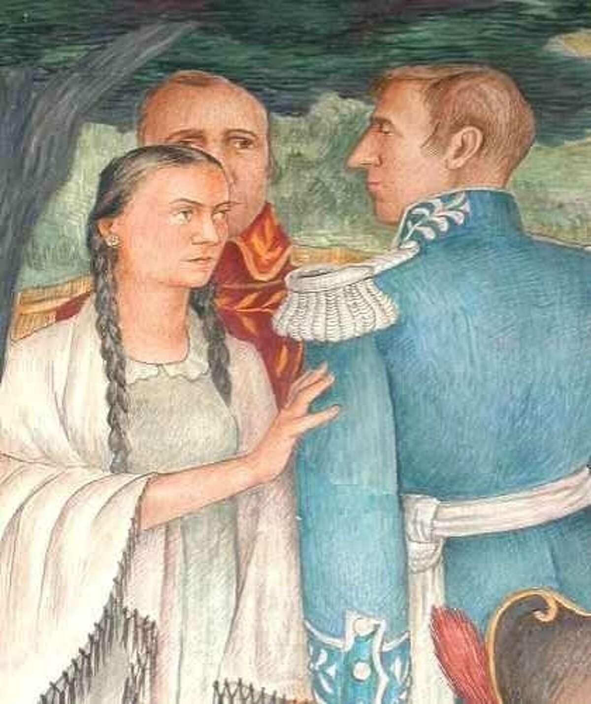 Concepcion Arguello and Nikolai Rezanov appear on a mural at the Post Interfaith Chapel. One of the most famous early love stories of the Bay Area actually transpired here at the Presidio of San Francisco in the late 18th century. Despite language barriers and contrasting cultural backgrounds, a young Spanish girl and a Russian explorer fell in love and spawned a legend that continues today. Ran on: 02-18-2006 Concepcion Arguello and Nikolai Rezanov appear on a mural at the Post Interfaith Chapel at the Presidio of San Francisco.Ran on: 02-18-2006 Concepcion Arguello and Nikolai Rezanov appear on a mural at the Post Interfaith Chapel at the Presidio of San Francisco.