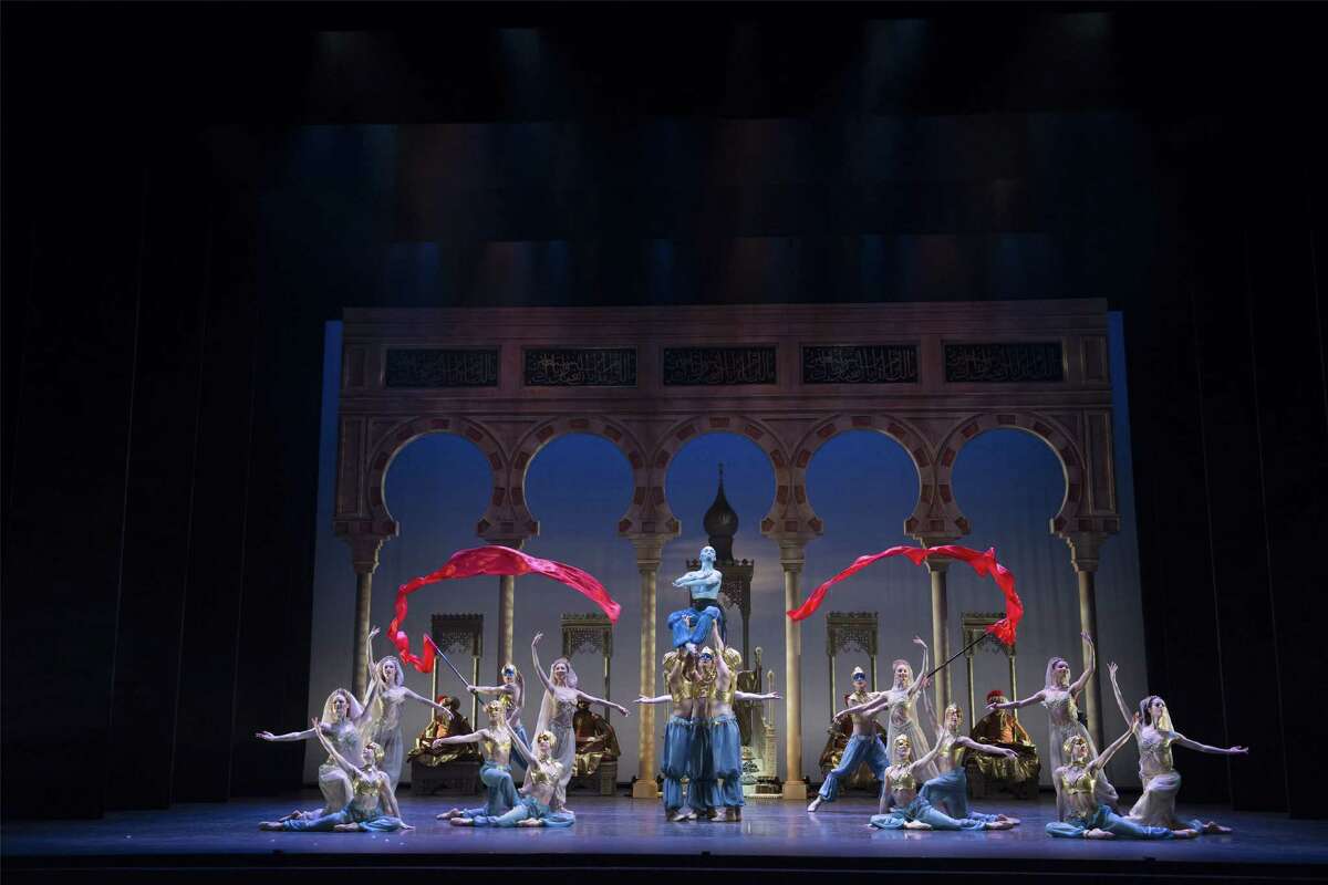 Artists of Birmingham Royal Ballet in a scene from David Bintley's "Aladdin." Houston Ballet performs the American premiere Feb. 20-March 2 at the Wortham Theater Center.