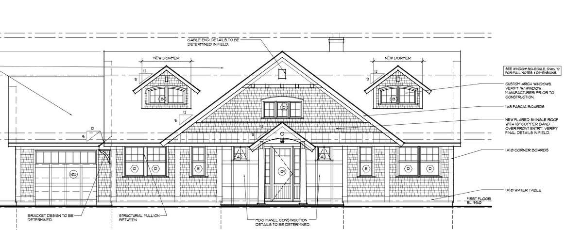 A blueprint of the Dream House local builder Tim Muldoon is working on