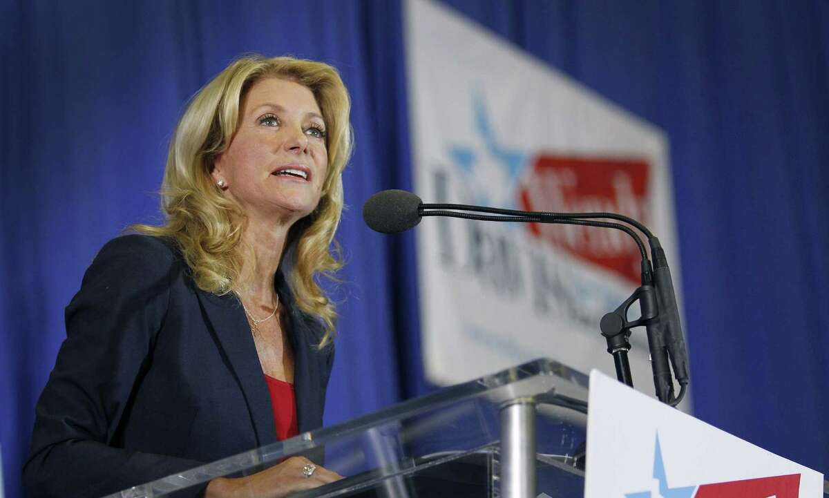 In front of a cheering crowd, Wendy Davis formally announces her run to be Texas' next governor on Thursday, October 3, 2013, in Haltom City, Texas. (Paul Moseley/Fort Worth Star-Telegram/MCT)