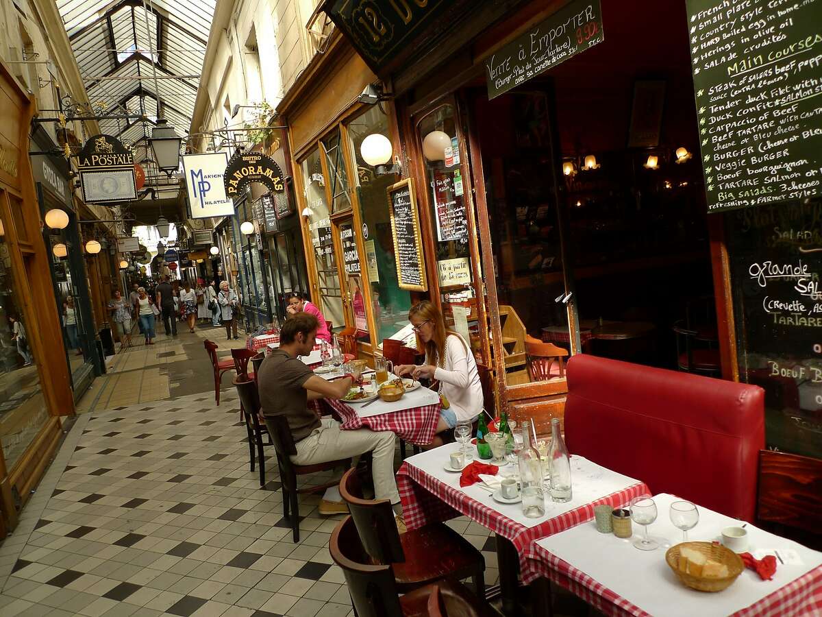 Sample of Paris life at 19th century shopping arcades