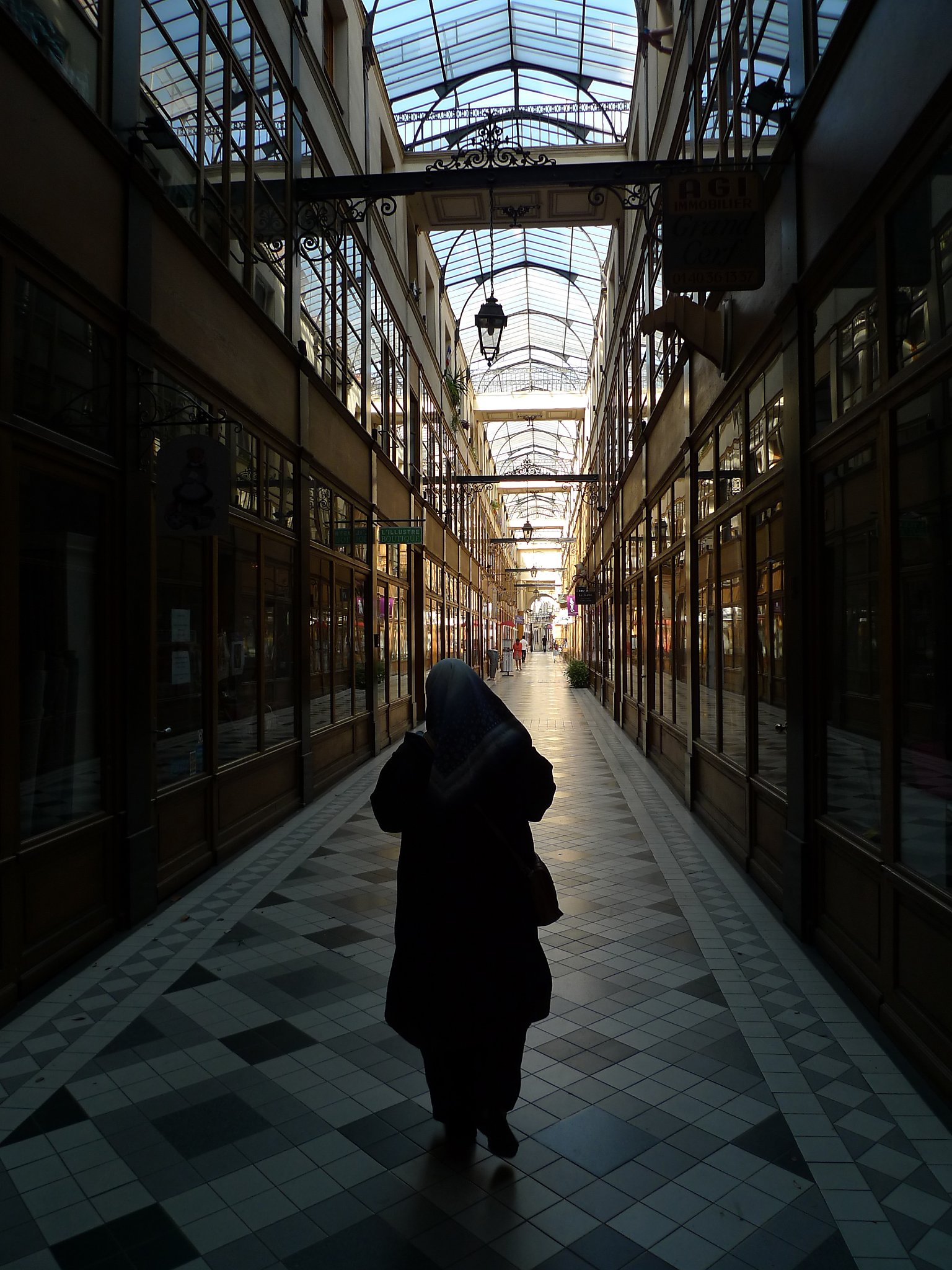 Sample of Paris life at 19th century shopping arcades