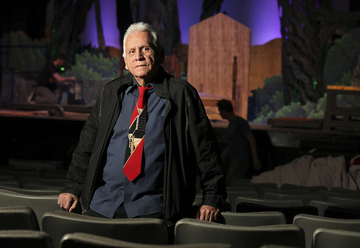 Portrait of "I-DJ" playwright Gregg Barrios Sunday Feb. 9, 2014 at the Woodlawn Theatre.