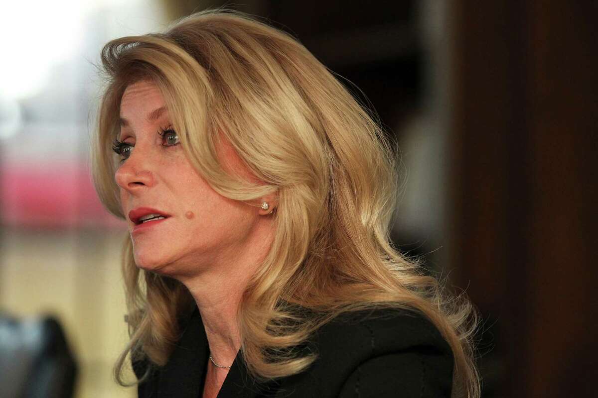 Texas Democratic gubernatorial candidate Wendy Davis spoke to the San Antonio Express-News Editorial Board on Thursday, Feb. 13, 2013. Davis spoke about women's issues, abortion, same-sex marriage, education and transportation funding, the state's rainy day fund and the Texas Enterprise Fund.