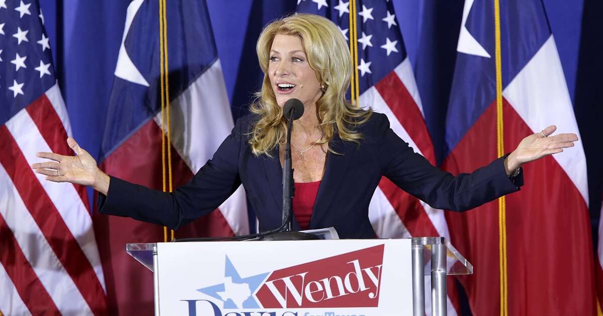 State Sen. Wendy Davis announces her candidacy for Texas governor on Oct. 3, 2013, at W.G. Thomas Coliseum in Haltom City.