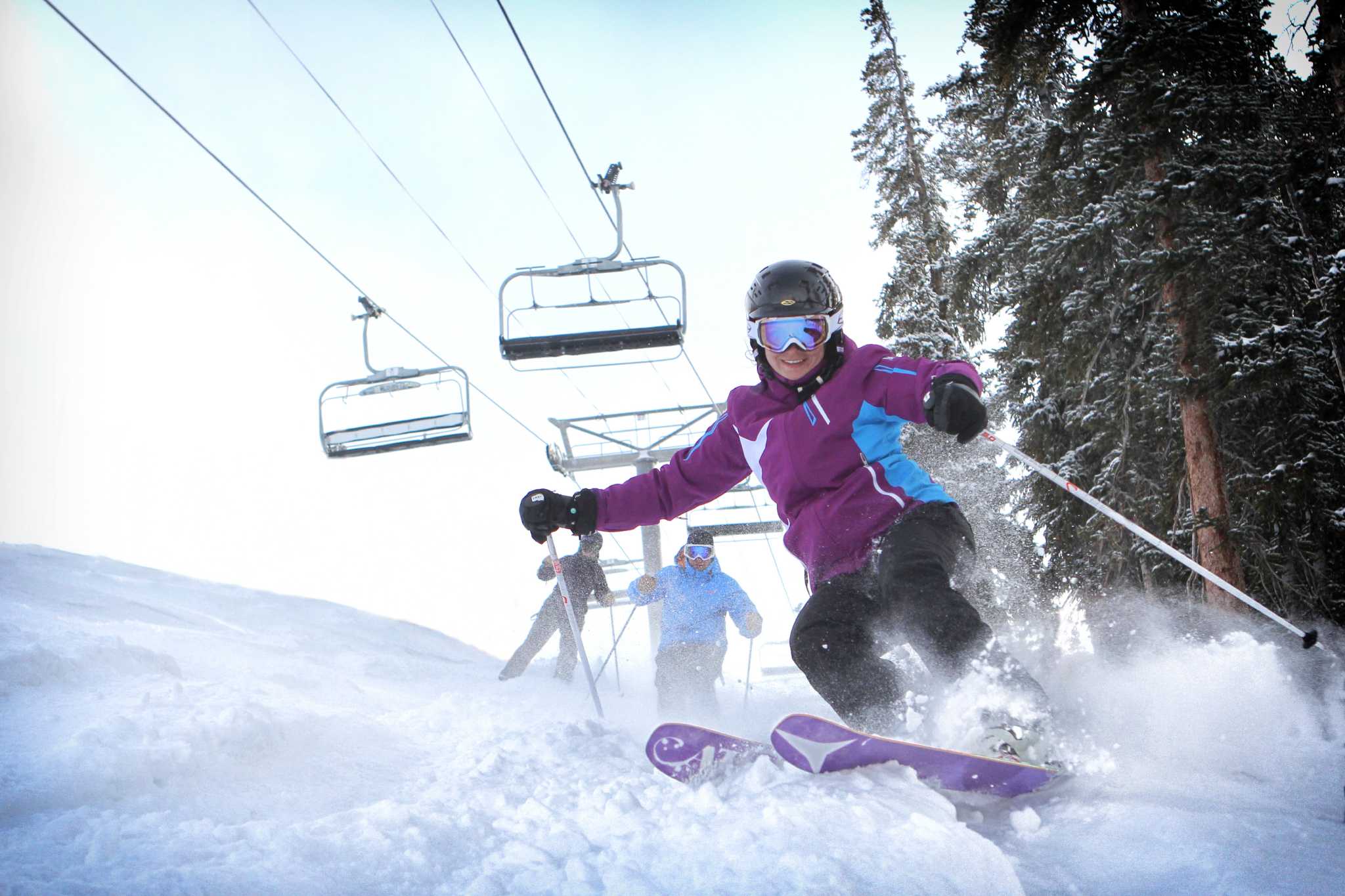 Spring Skiing Brings Big Snow And Blue Sky