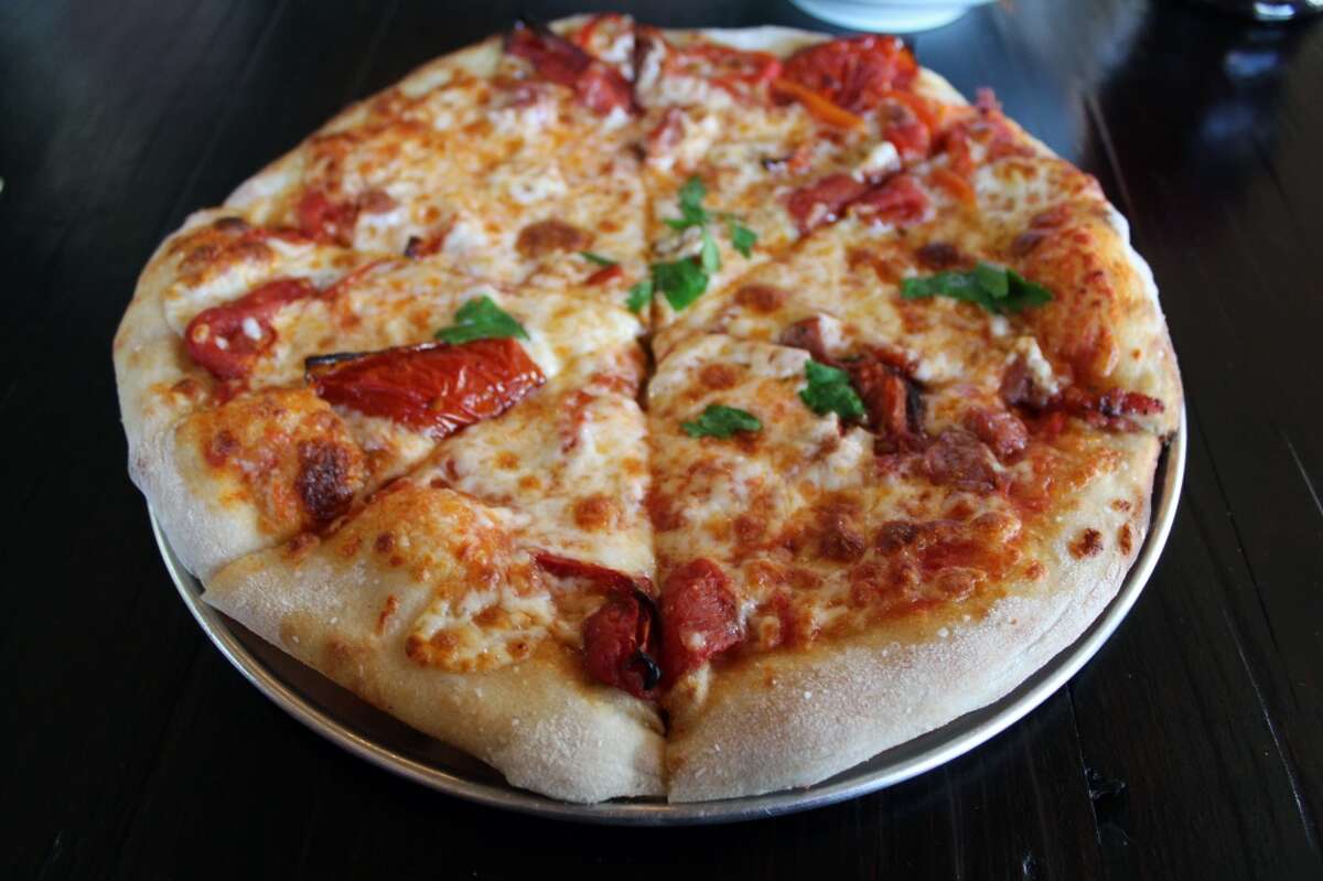 Among Barbaro's House Pizzas, this one has sweet peppers, smoked sausage and charred tomato.