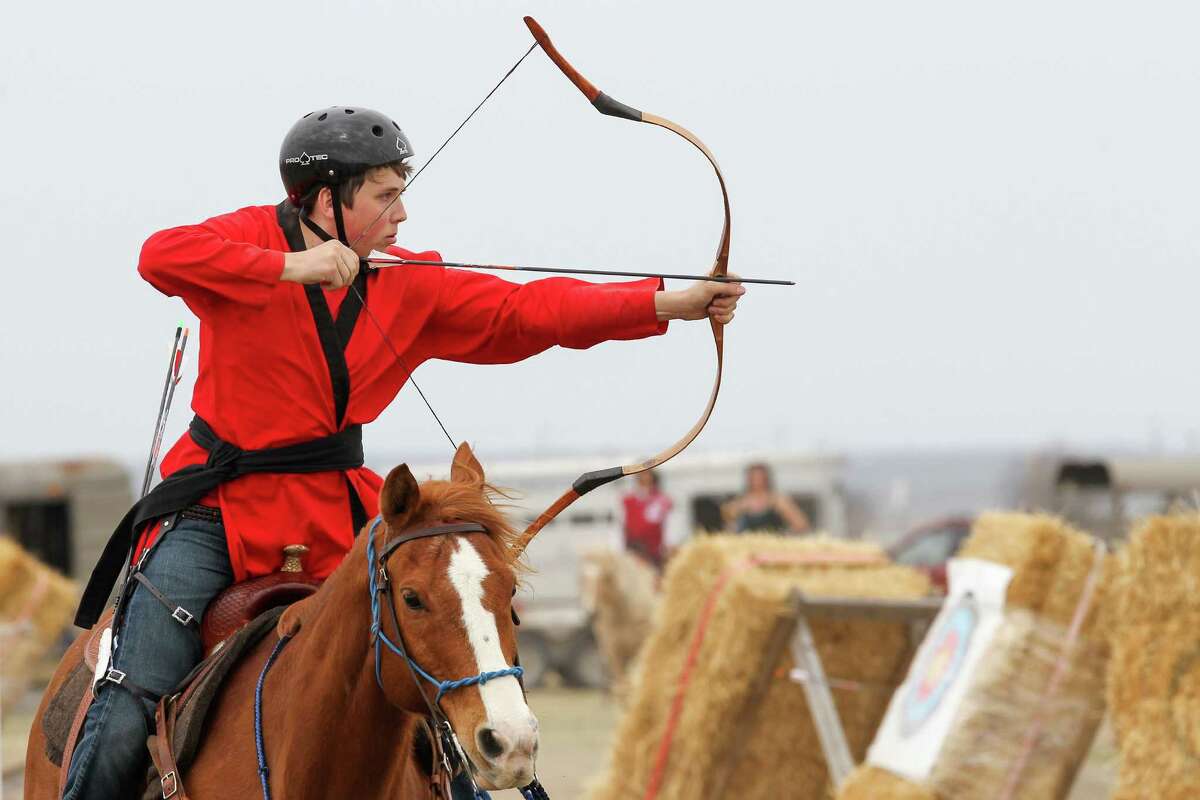 Competition tests archery, riding skills