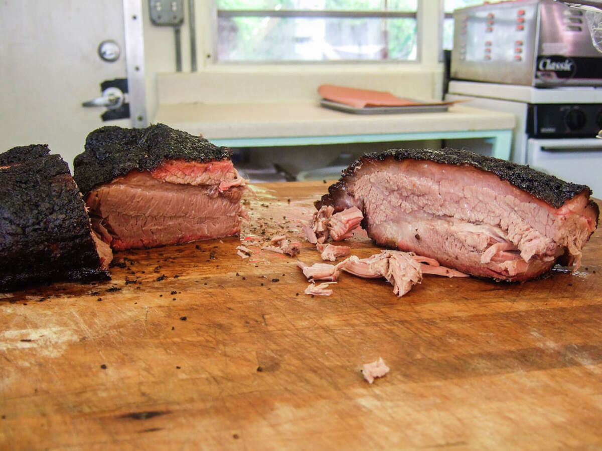 Brisket as served at Franklin Barbecue in Austin. (Photo by J.C. Reid)