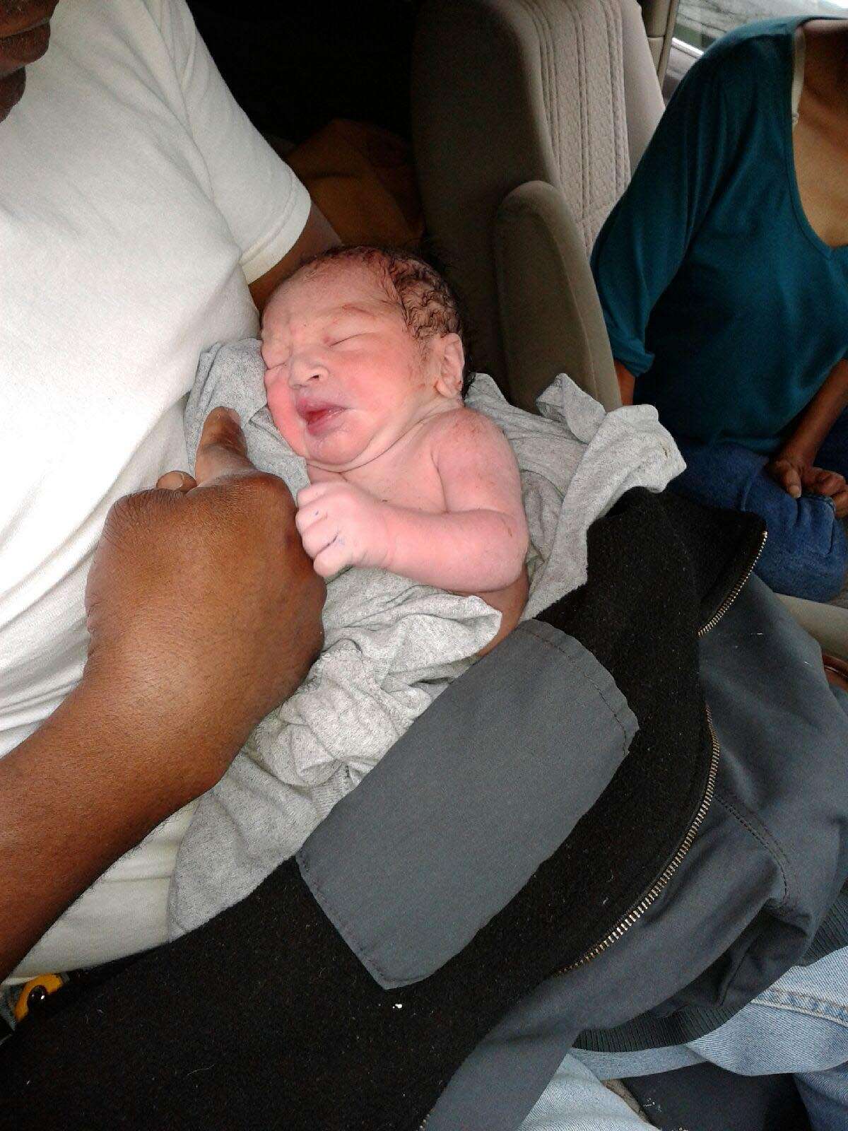 Photo taken by Ricky Ramirez of the baby boy found in a Dumpster at an apartment complex in southeast Houston on Tuesday, Feb 25, 2014.