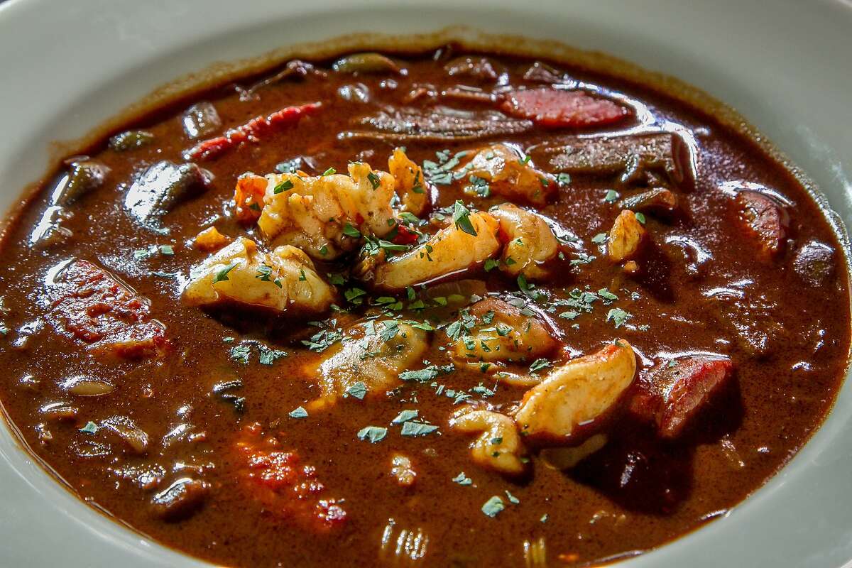 Seafood Gumbo at Hardwater in San Francisco, Calif., is seen on February 13th, 2014.