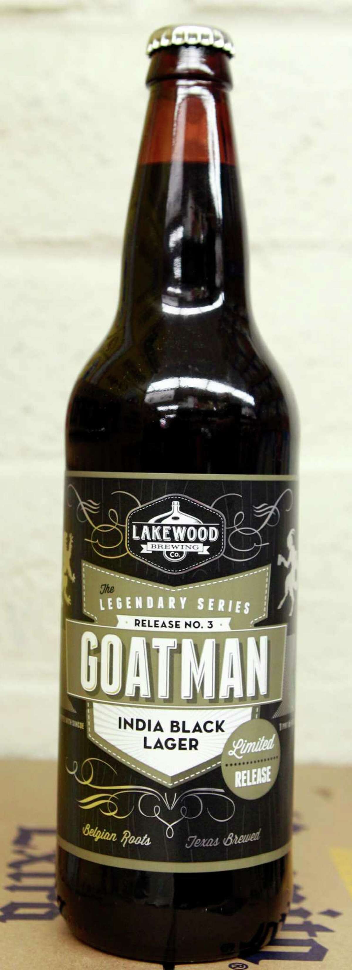 Goatman brewed by Lakewood Brewing Company is shown Friday, Feb. 21, 2014, in Houston. Joey Williams is the beer department manager at Spec's. ( Melissa Phillip / Houston Chronicle )